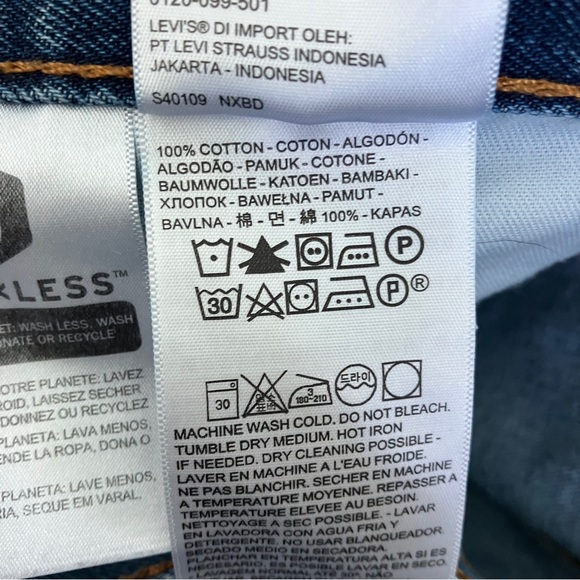 Levi's 516 Slim Straight Leg Blue Dad Jeans - Picture 7 of 7